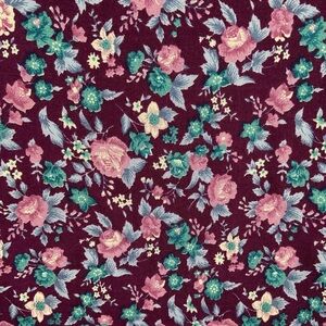 Moody purple floral flowing dress making fabric 83” x 38.5”